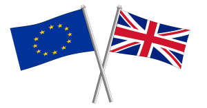 Flags of EU and UK